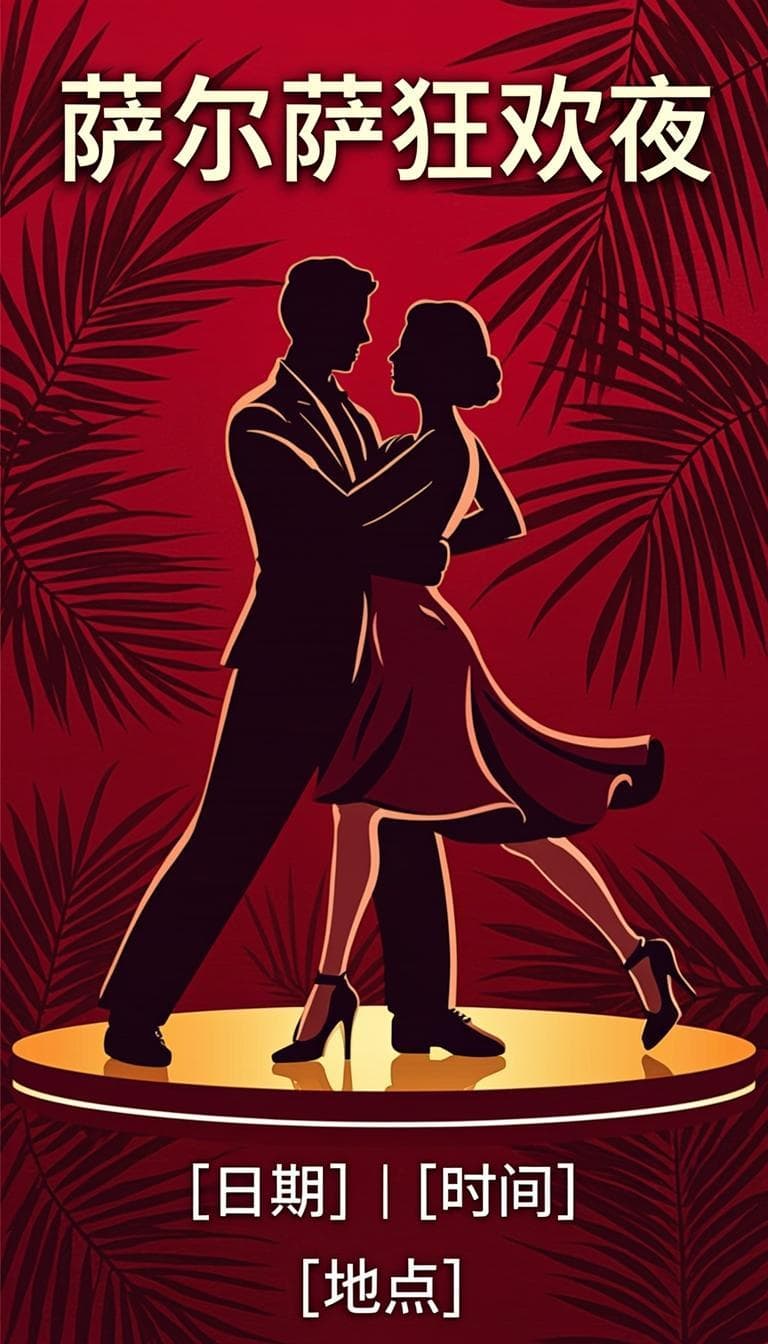 Flyer de Noche de Salsa